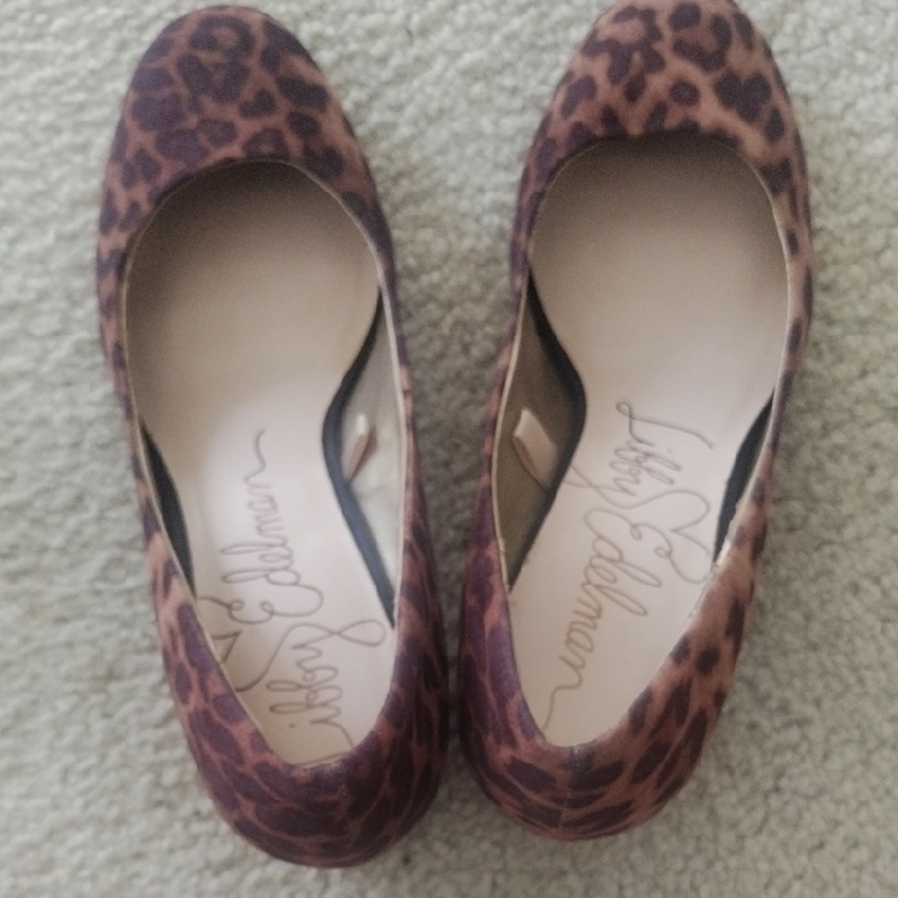 Libby Edelman Brown Leopard Print Flats Size 7
